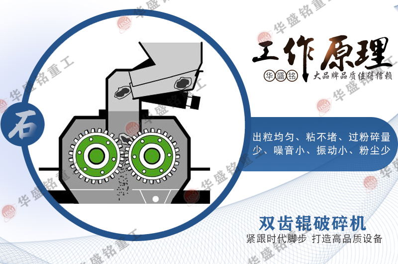 雙(shuang)齒(chi)輥(gun)破(po)碎(sui)機(ji)工(gong)作(zuo)原理